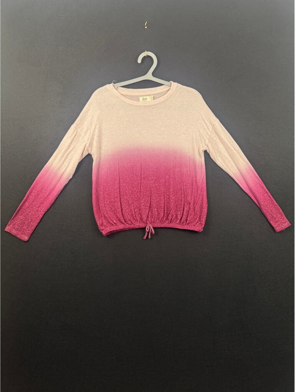 Bixby Nomad Ombre Pink Long Sleeve Sweater Large 12-14